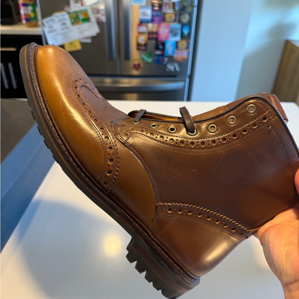 ALLEN EDMONDS - Chapman Weatherproof Wingtip Boot - Men’s Size 12 Wide - NWT - Picture 8 of 16